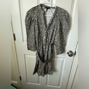 maje military floral dress